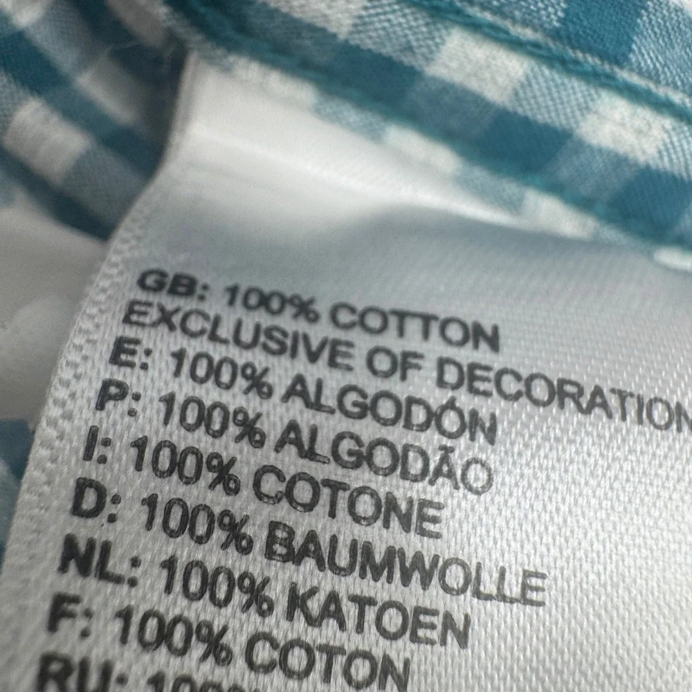 The North Face Shirt Mens Size XL Gingham Plaid Short Sleeve‎ Button Up Casual